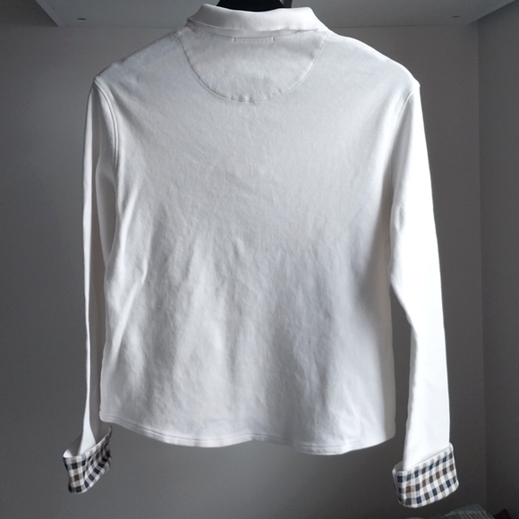 Aquascutum Cropped Zip up neck Sweater size Medium in White - Picture 4 of 9